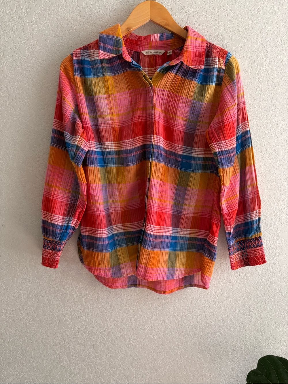 Soft Surroundings Sansonne Shirt Women Size PS 100% cotton.